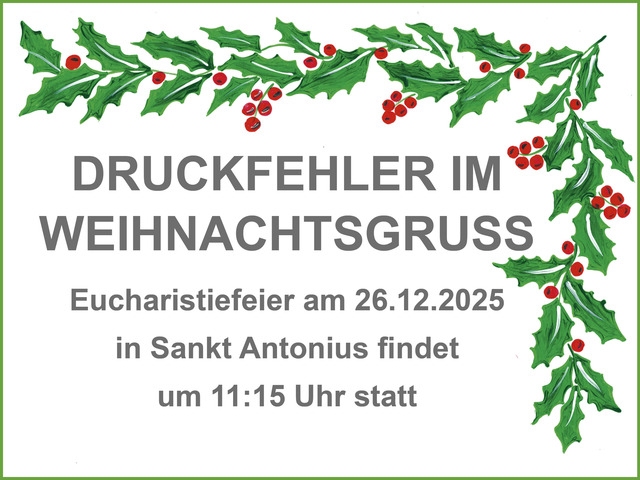 Druckfehler im Weihnachtsgruß